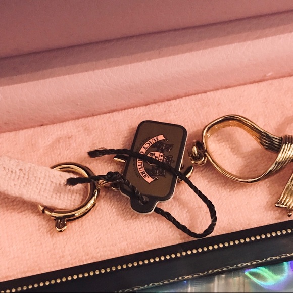 Juicy couture bow bracelet gold charm vintage